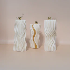 Wavy pillar candles
