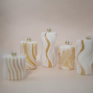 Wavy pillar candles (Small)
