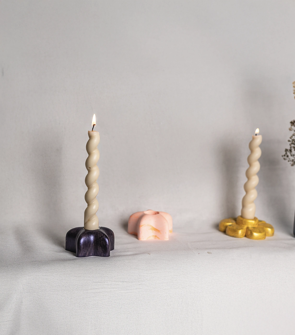 Star taper candle holder