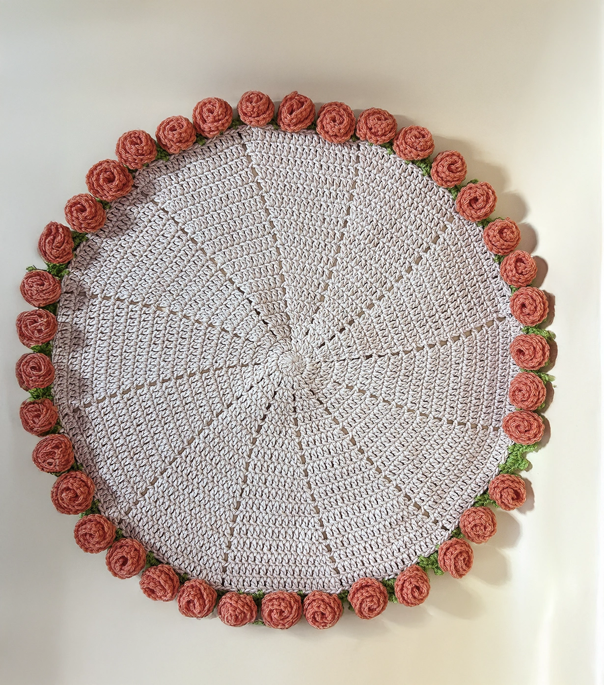 Round table Rose mat