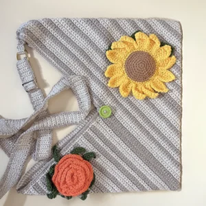 Crochet sunflower bag