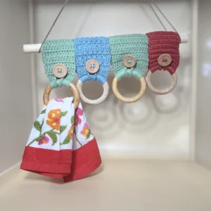 Crochet towel handle