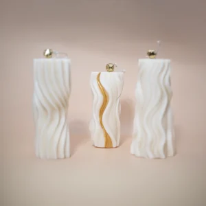 Wavy Pillar Candles Combo