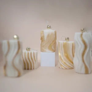 Wavy pillar candles (Small)