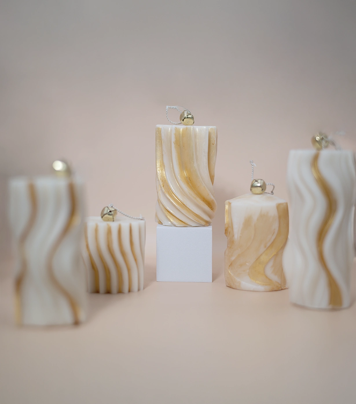 Wavy pillar candles (Small) - Image 5