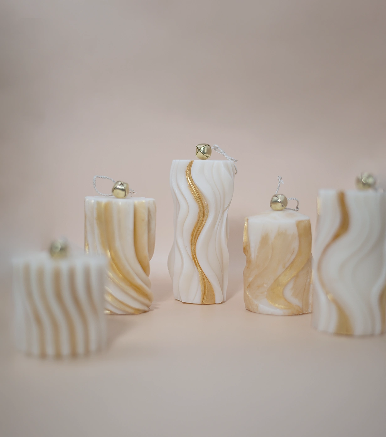 Wavy pillar candles (Small) - Image 2