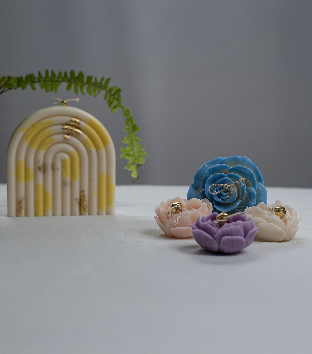 Heart flower candle combo